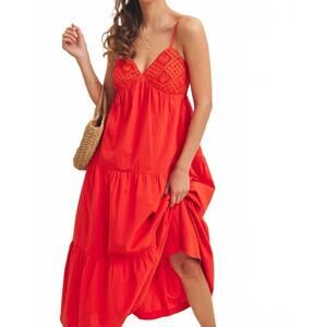 NEW IN FEBRUARY poppy maxi dress in red